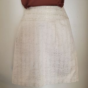 Merona A-line metallic gold skirt size4